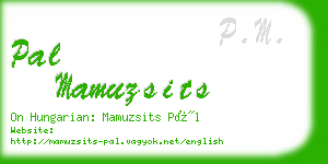 pal mamuzsits business card